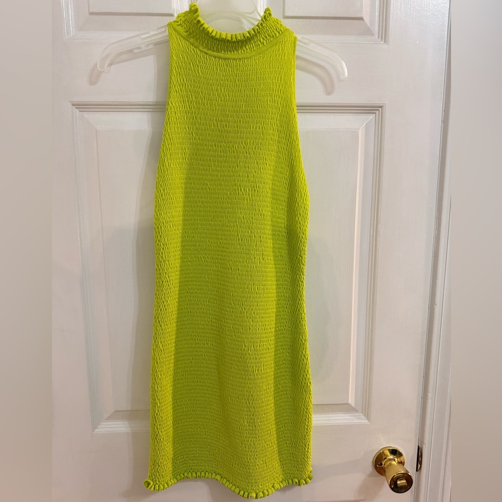 Fashion Nova Lime Green Sleeveless Mini Dress